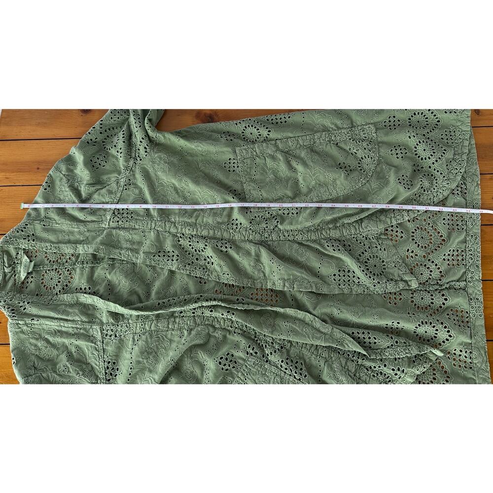 Preowned Sundance Moonlight Eyelet Jacket Boho Cardigan Open Front Sz XL Cotton - Picture 8 of 12